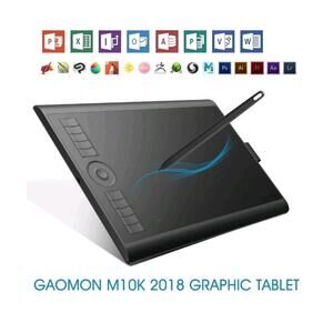 Graphic Drawing Tablet Art Painting Board Passive Pen GAOMON M10K 2018 10x6.25in